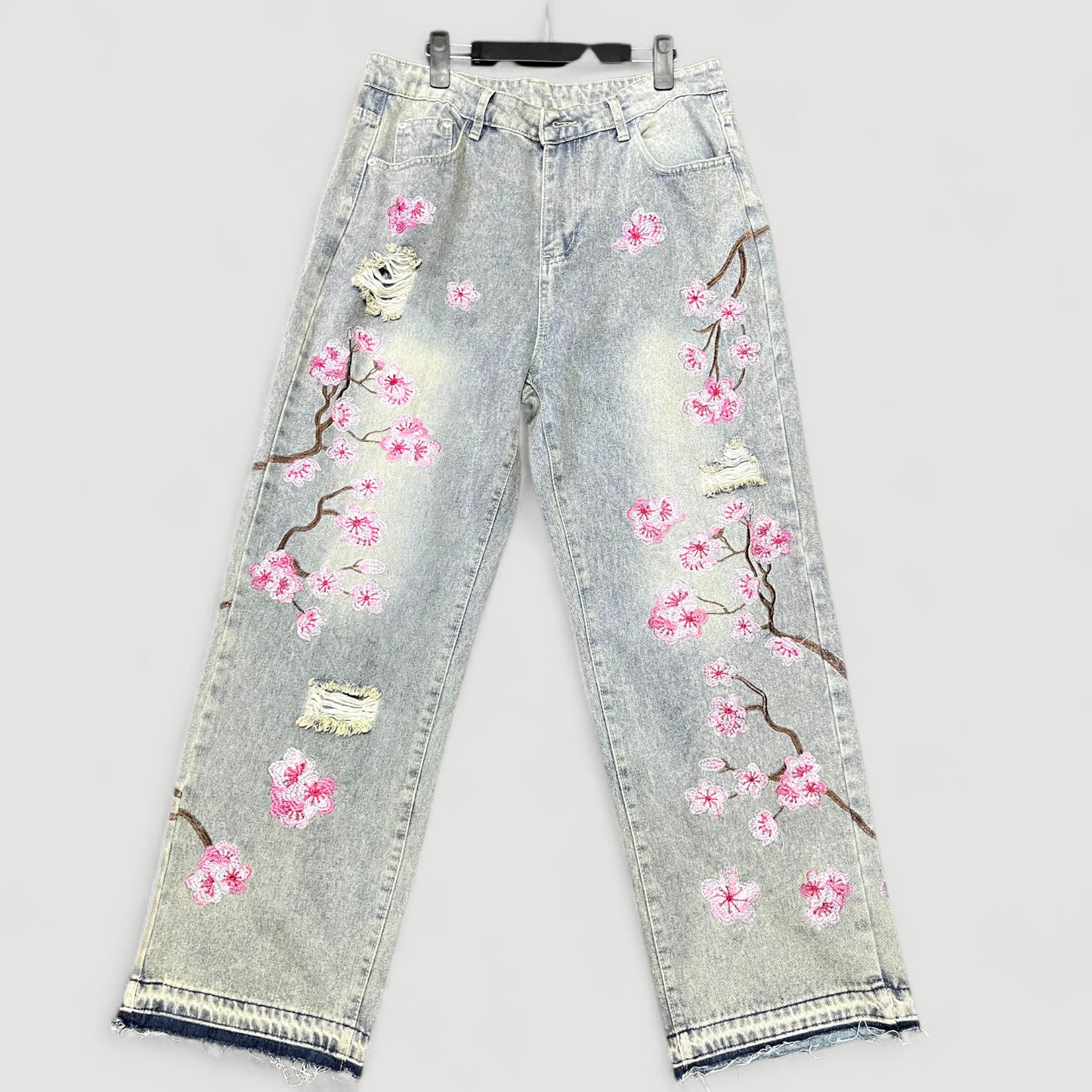 Pantalon Jean fleuri