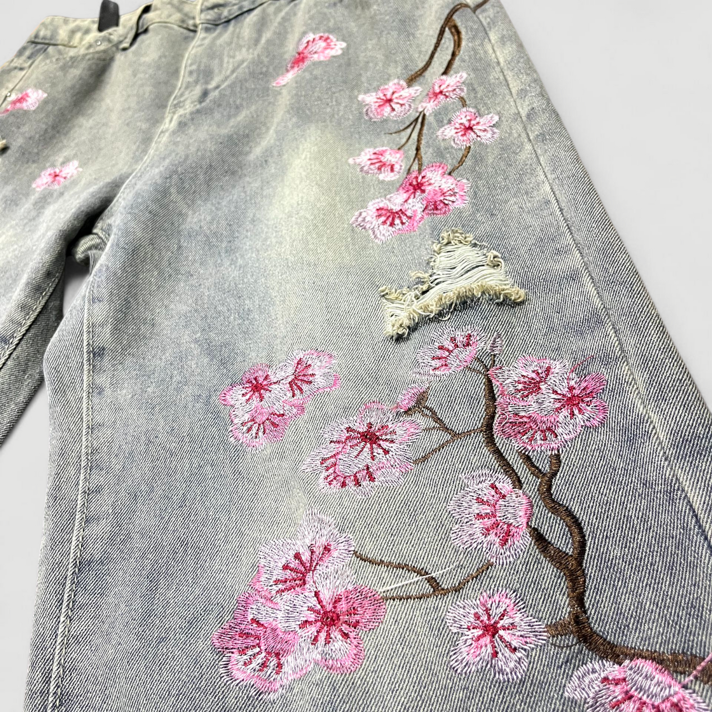 Pantalon Jean fleuri