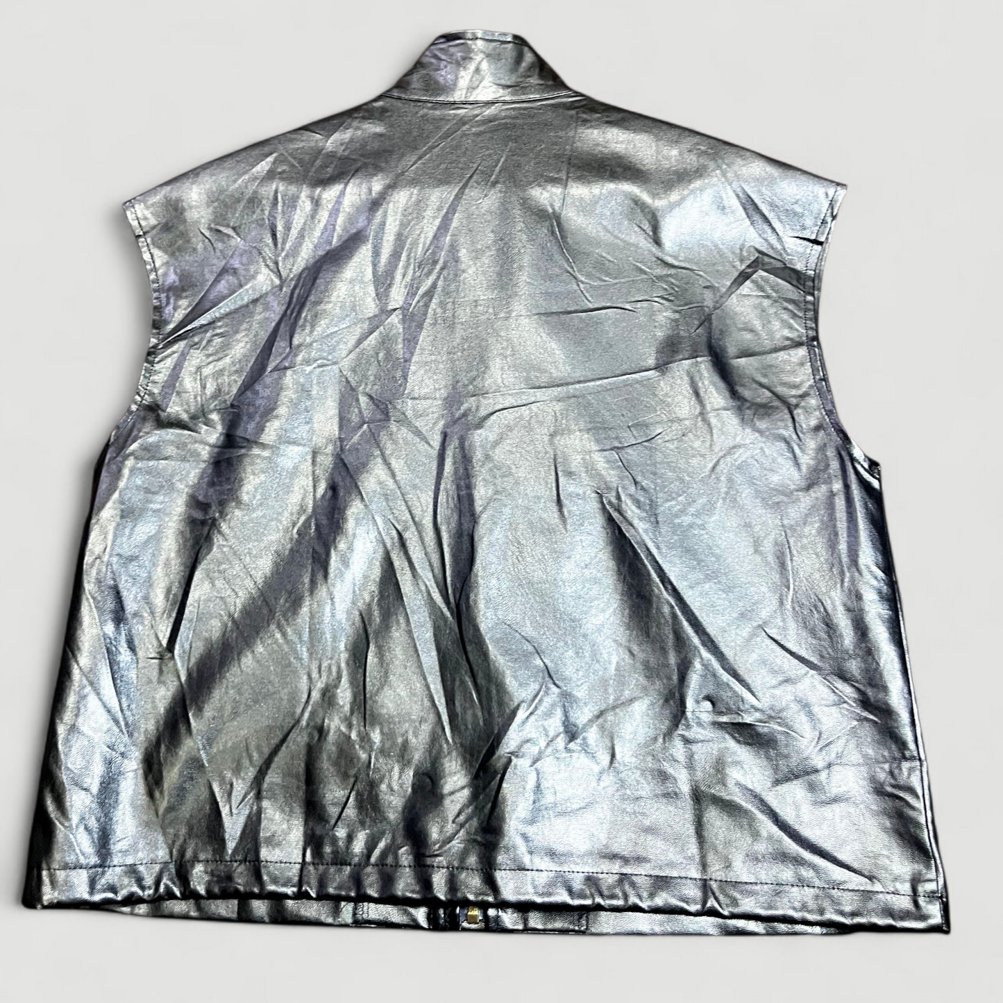 Veste en cuir sans manche