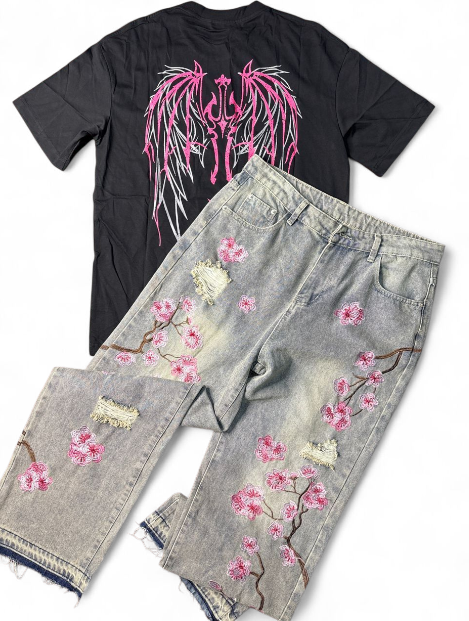 Top Angel dust et pant Fleurs de glores