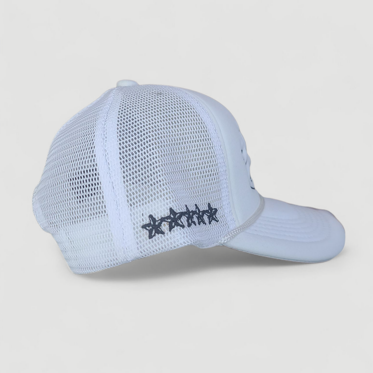 Corteiz 5 Starz Alcatraz Trucker Blanc