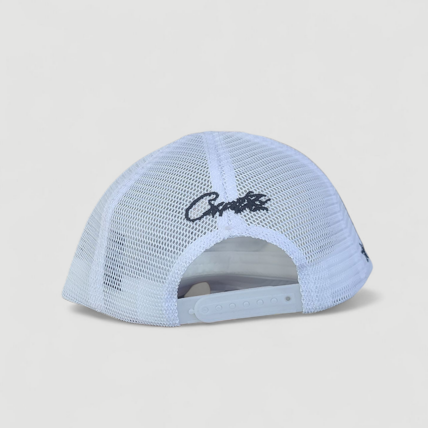 Corteiz 5 Starz Alcatraz Trucker Blanc