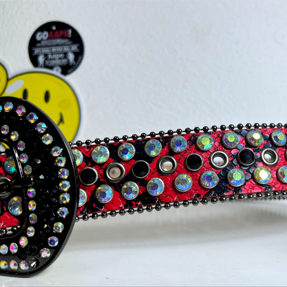 Ceinture diamand rouge custom