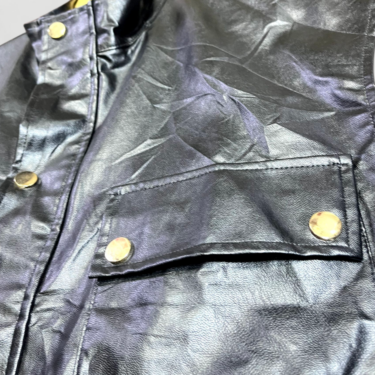 Veste en cuir sans manche